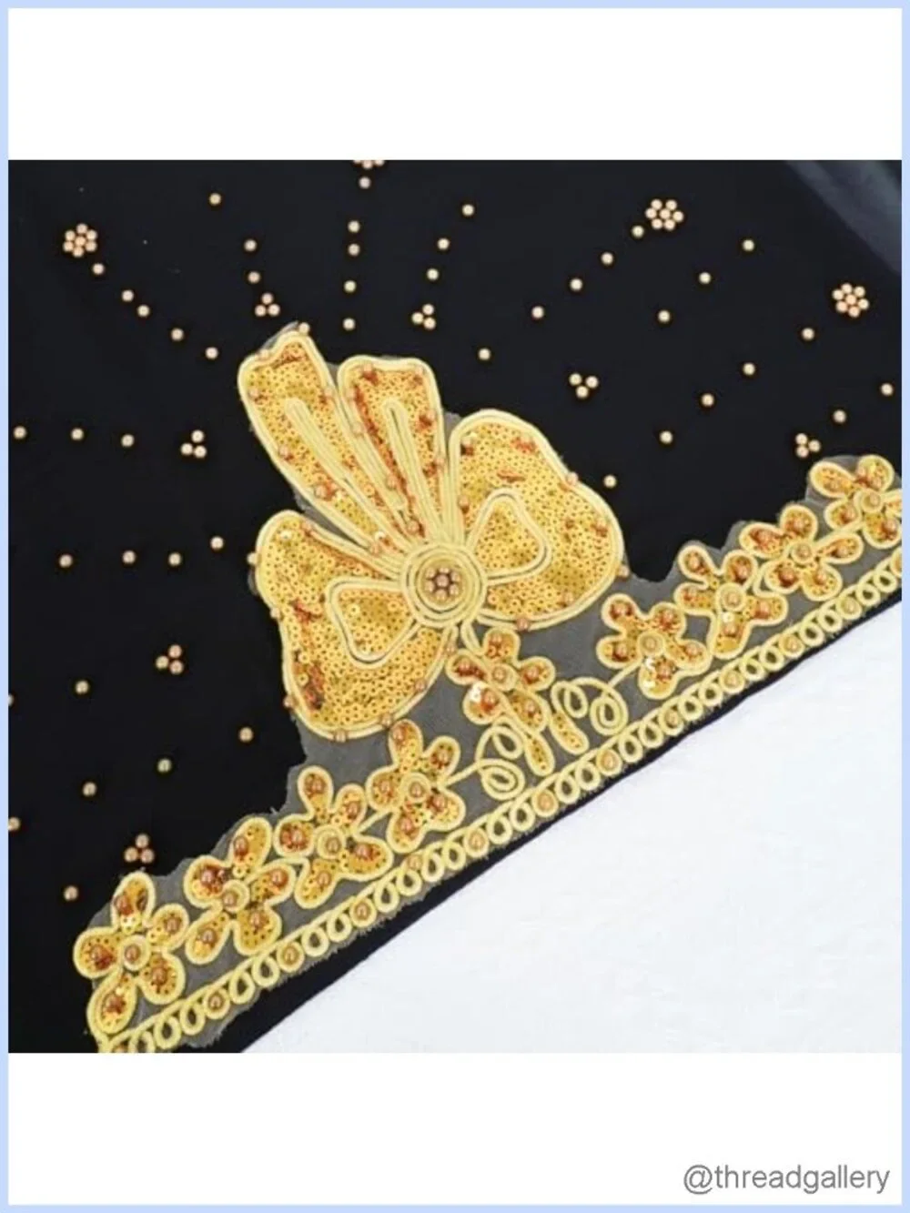 Elegant Chiffon Hijab with Lace Beads Muslim Headscarf for Women